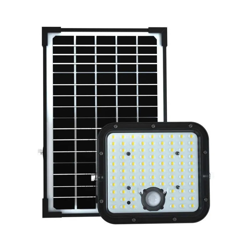 30W LED Соларен Прожектор LiFePo Батерия 3.7V Черен 6400K