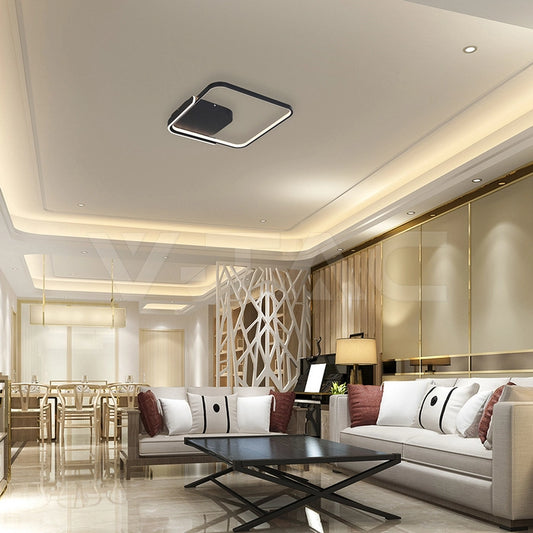 75W LED Таванна Лампа 3в1 Димираща IR Дистанционно Черно Тяло