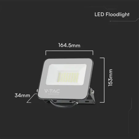 50W/30W Floodlight RGB+W Черен С Контролер IP65