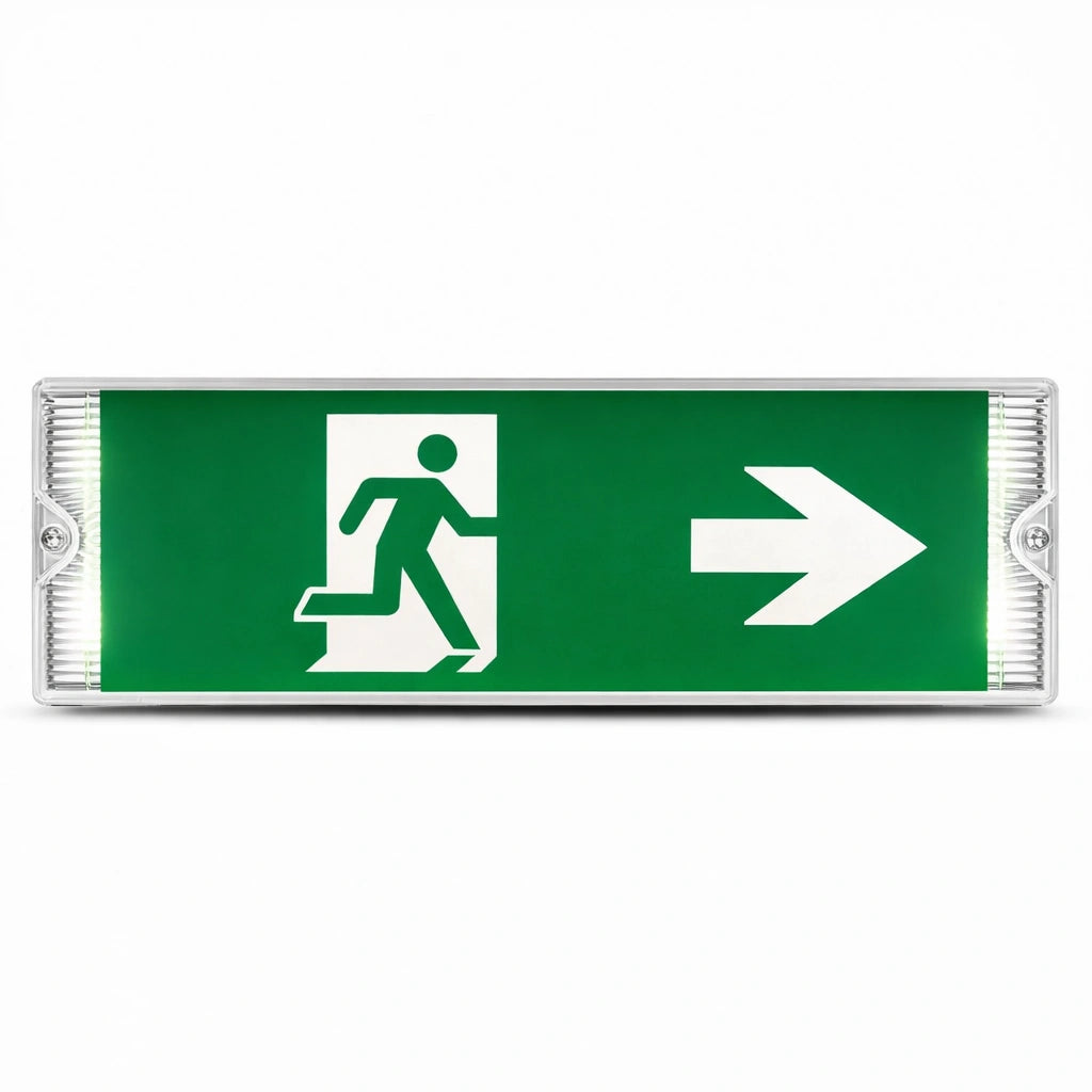 3W Евакуационна Табела Стена 12 Часа Зареждане 6400K IP65 1200 mah