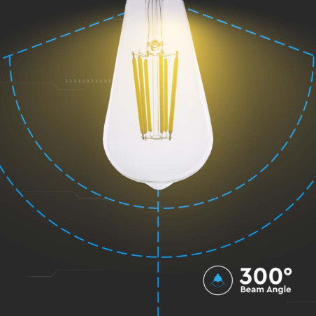 LED Крушка 4W Filament E27 ST64 3000K