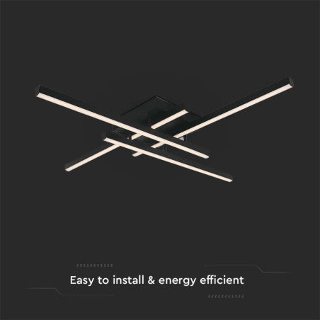 LED Осветител 38W Плафон 850x850x105мм 4000K/3000K Черен
