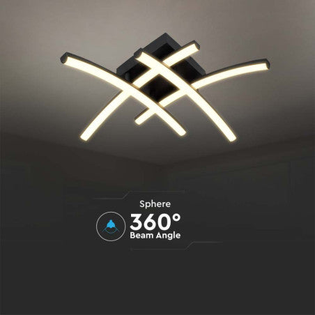 LED Осветител 24W Черен 3000К
