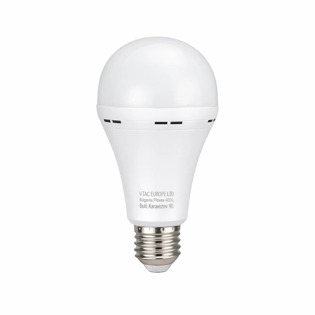 LED Крушка 9W E27 A60 Пластик Аварийна 4000К