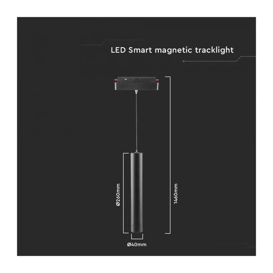 8W МАГНИТЕН РЕЛСОВ SMART ПЕНДЕЛ 3В1 ЧЕРНО