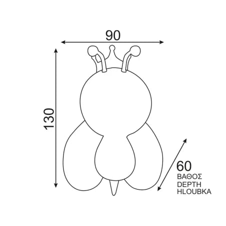 НОЩНА ЛАМПА 1W ПЧЕЛА ДЕН/НОЩ