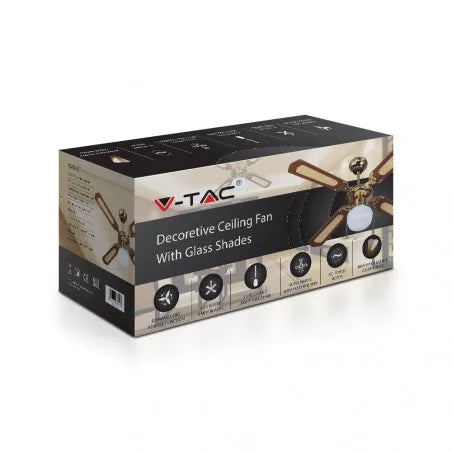 1 x Е27 LED Тяло/Вентилатор Таван 4 Перки 50W AC Мотор