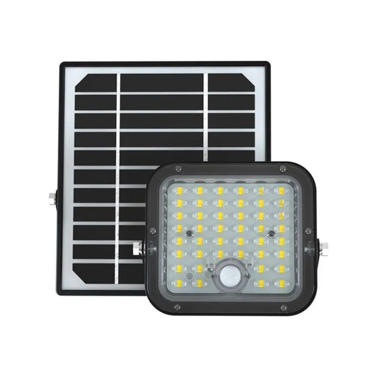 10W LED Соларен Прожектор LiFePo Батерия 3.7V Черен 6000K