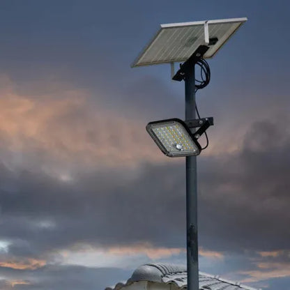 10W LED Соларен Прожектор LiFePo Батерия 3.7V Черен 6000K