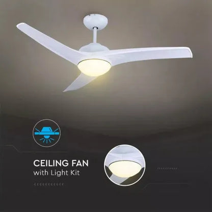 15W LED Тяло/Вентилатор Таван Дистанционно 3 в 1 3 Перки Бяло/Кафяв 35W AC Мотор