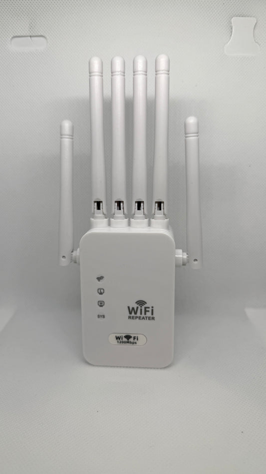 WiFi Repeater 1200Mbps с 6 външни антени – Усилвател на безжичен сигнал