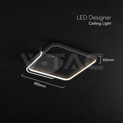 75W LED Таванна Лампа 3в1 Димираща IR Дистанционно Черно Тяло