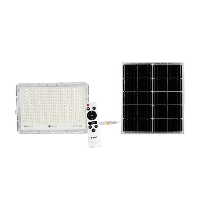30W LED Соларен Прожектор 6400K Сменяема Батерия Бяло Тяло
