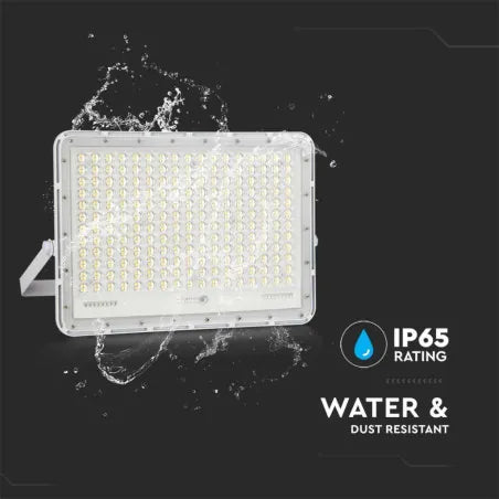 30W LED Соларен Прожектор 6400K Сменяема Батерия Бяло Тяло