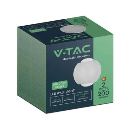 2W LED COB Луна 3000K Бяло/Черно Тяло