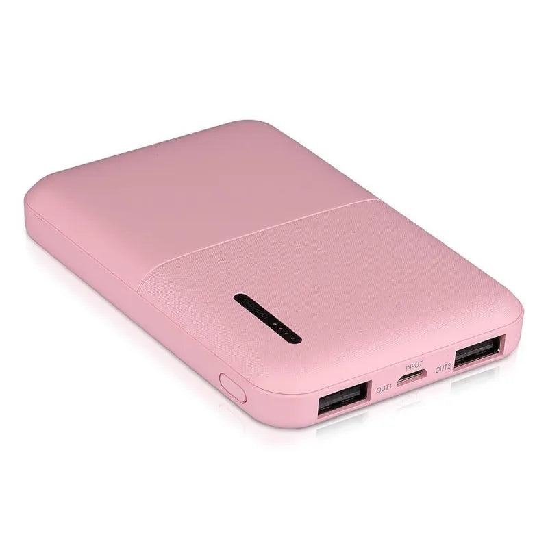 Външна Батерия Мини 5000 mAh Розова
