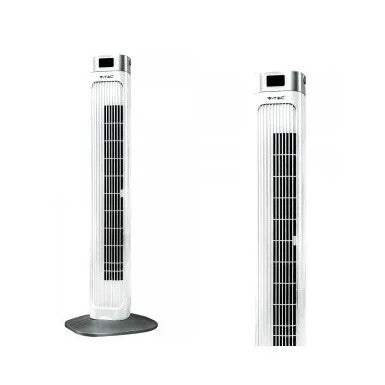 55W Вентилатор Дистанционно Дисплей 36 Inch Бял