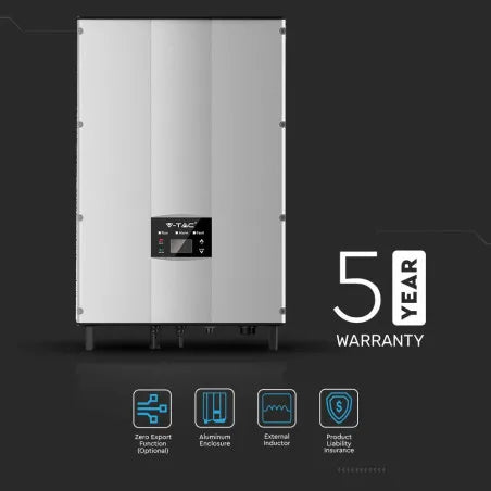 5kW Мрежов Инвертор LCD Дисплей DC Ключ Трифазен IP65