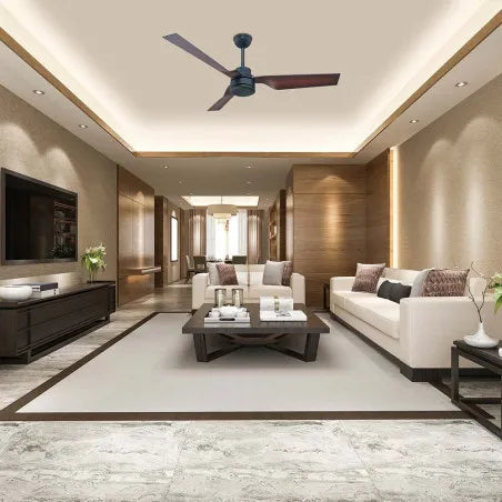 65W LED Тяло/Вентилатор Дистанционно 3 Перки Кафяв SKU: 2867 | VT: VT-6552-3