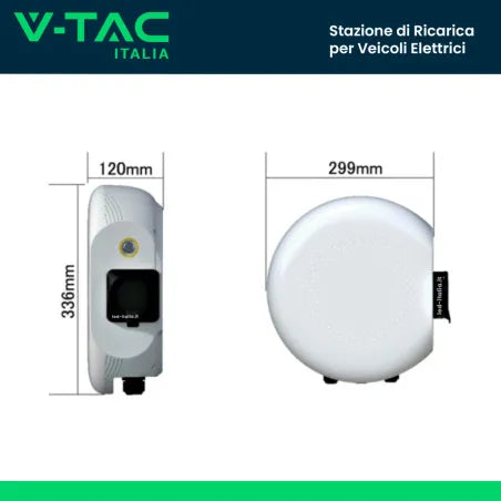 7.4kW Зарядно За Електрическа Кола 230V, 32A - 3M Кабел , IP65/IK10