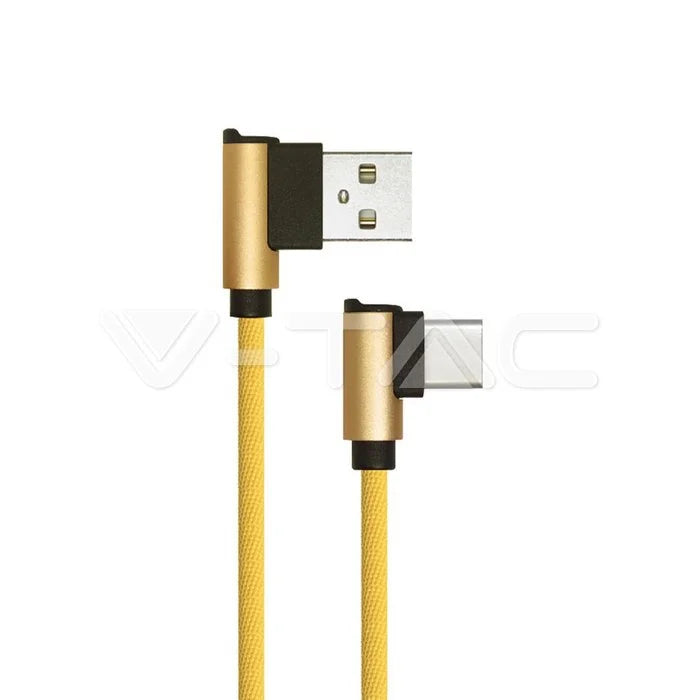 1м. Тип C USB Кабел Злато Серия "Diamond"