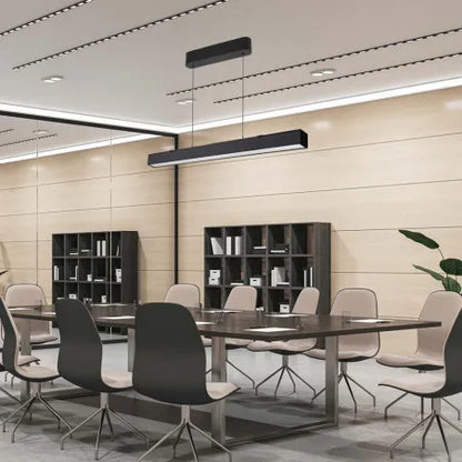 40W LED Линейна висяща лампа: Система нагоре и надолу 3в1, Черен/Бял корпус