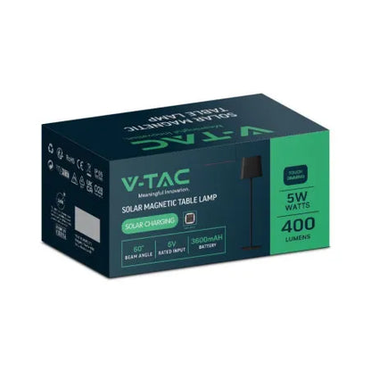 5W LED Магнитна Настолна Лампа С Батерия 3600mAh CCT: 3IN1 Черно/Бяло Тяло Димираща