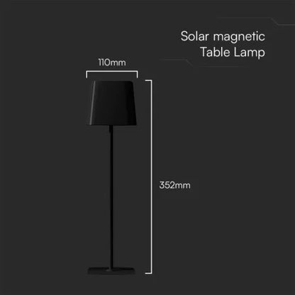 5W LED Магнитна Настолна Лампа С Батерия 3600mAh CCT: 3IN1 Черно/Бяло Тяло Димираща