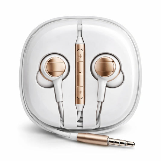 Аудио Слушалка Златна