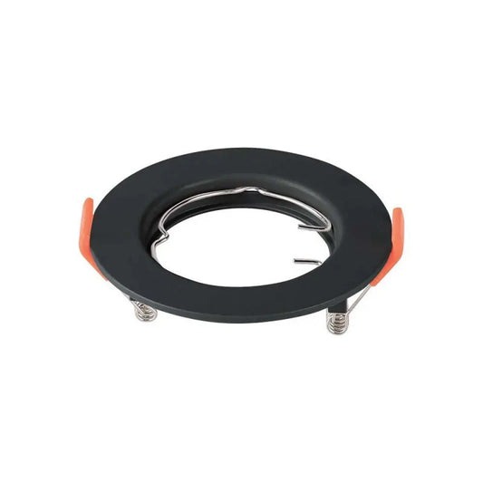 GU10 КОРПУС КРЪГ ЧЕРЕН PC 81x40mm 2БР