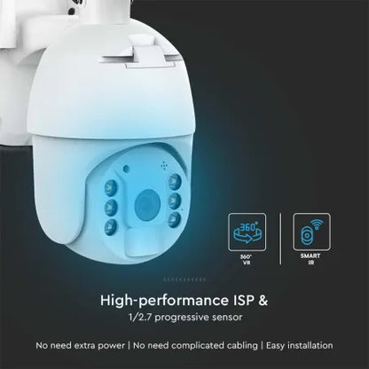 HD Smart Соларна 4G Камера Бяла/Черна