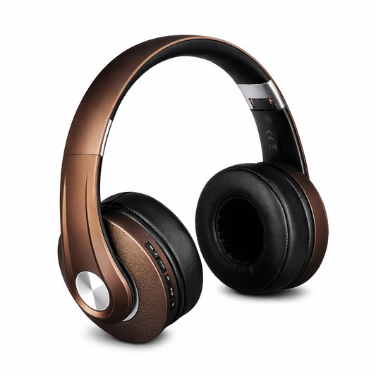 Bluetooth Слушалки Регулируеми 500mAh Кафяви