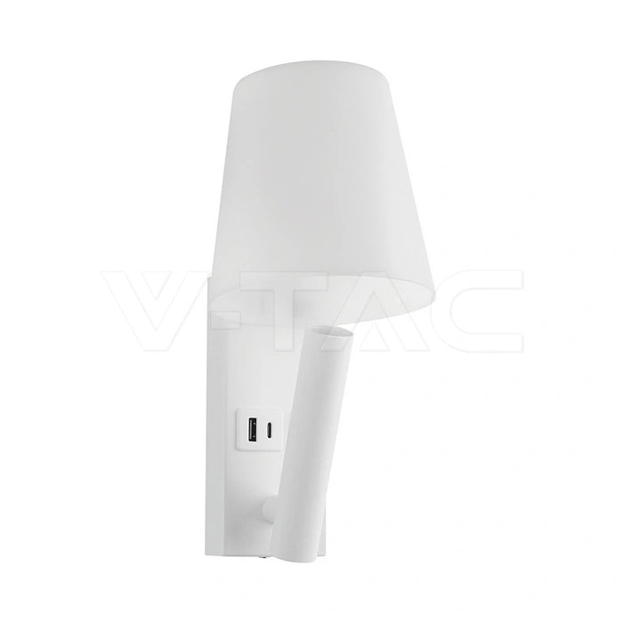2W LED Стенна Лампа Спалня CREE CHIP Бяло Тяло + Желязо IP20 3000K