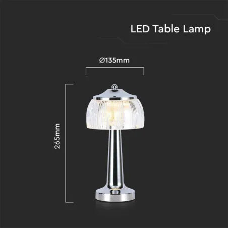 LED Настолна Лампа 1800mAH Батерия 13.5*26.5 Хром/Бронз 3 в 1