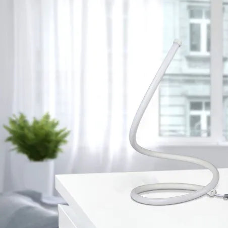 20W LED Настолна Лампа Извита Кабел - Ключ 3000К Бяла