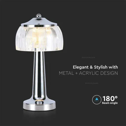 LED Настолна Лампа 1800mAH Батерия 13.5*26.5 Хром/Бронз 3 в 1