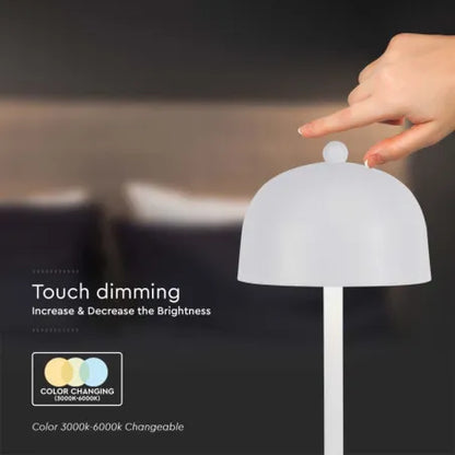 LED Настолна Лампа 1800mAh Батерия 115x300 3 в 1 Бяло Тяло