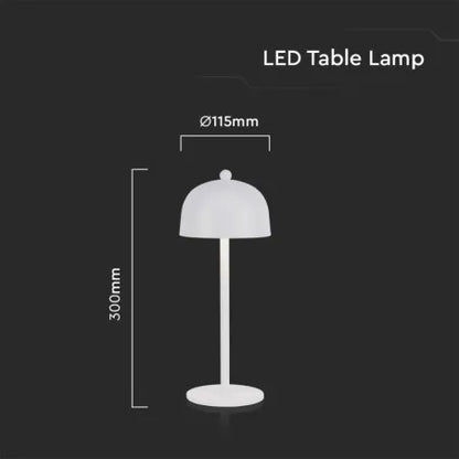 LED Настолна Лампа 1800mAh Батерия 115x300 3 в 1 Бяло Тяло