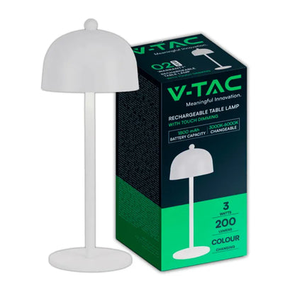 LED Настолна Лампа 1800mAh Батерия 115x300 3 в 1 Бяло Тяло