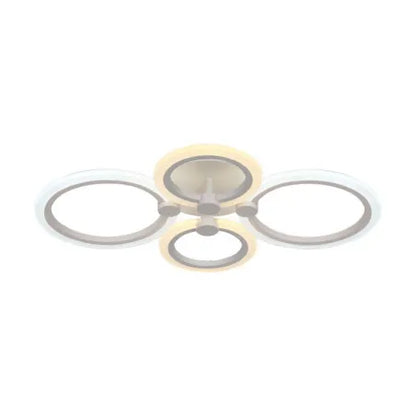 45W LED Плафон 3 Степени Димиращ с Дистанционно Бяло Тяло IP20