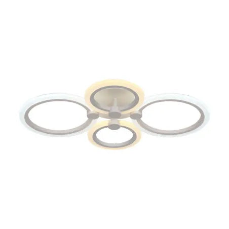 45W LED Плафон 3 Степени Димиращ с Дистанционно Бяло Тяло IP20