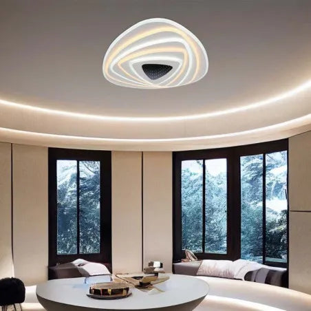 120W LED Осветител За Таван (51*50*7CM) CCT: 3000K+6000K Димираща + Дистанционно