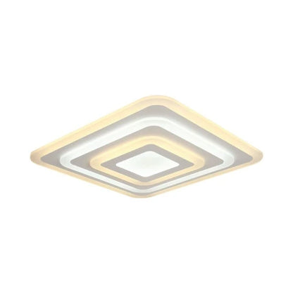 77W LED Плафон 3 Степени Димиращ с Дистанционно Бяло Тяло IP20