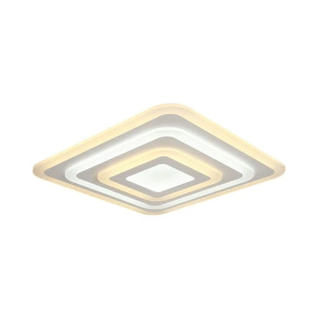 77W LED Плафон 3 Степени Димиращ с Дистанционно Бяло Тяло IP20