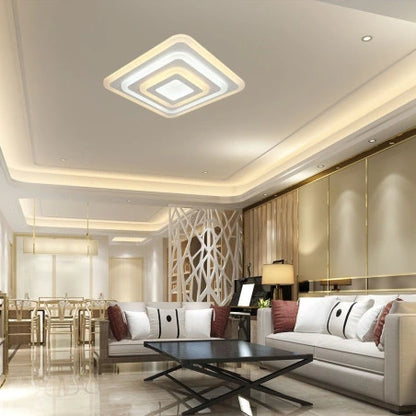77W LED Плафон 3 Степени Димиращ с Дистанционно Бяло Тяло IP20