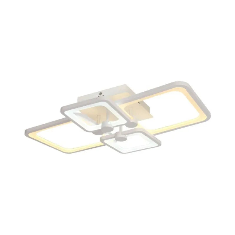 70W LED Плафон 3 Степени Димиращ с Дистанционно Бяло Тяло IP20