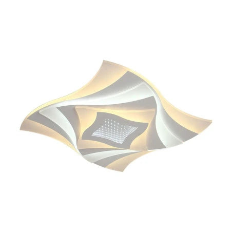 77W LED Плафон 3 Степени Димиращ с Дистанционно Бяло Тяло IP20