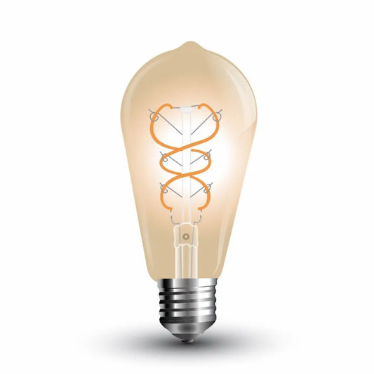 ЛЕД КРУШКА 4.8W E27 ST64 FILAMENT AMBER 2200K
