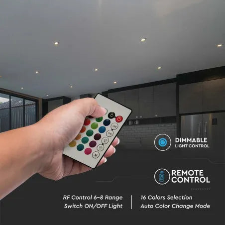 LED Крушка 4.8W E27 G45 Дистанционно RGB + 3000K Димираща