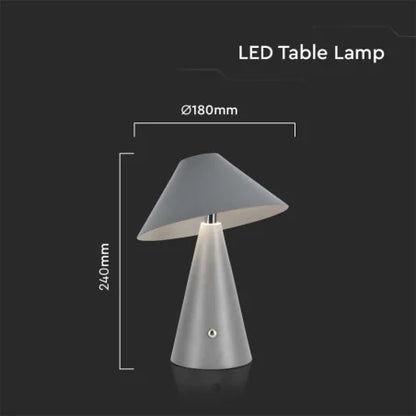 LED Настолна Лампа 1800mAh Батерия 180 x 240 3 в 1 Сиво/Бяло/Черно Тяло